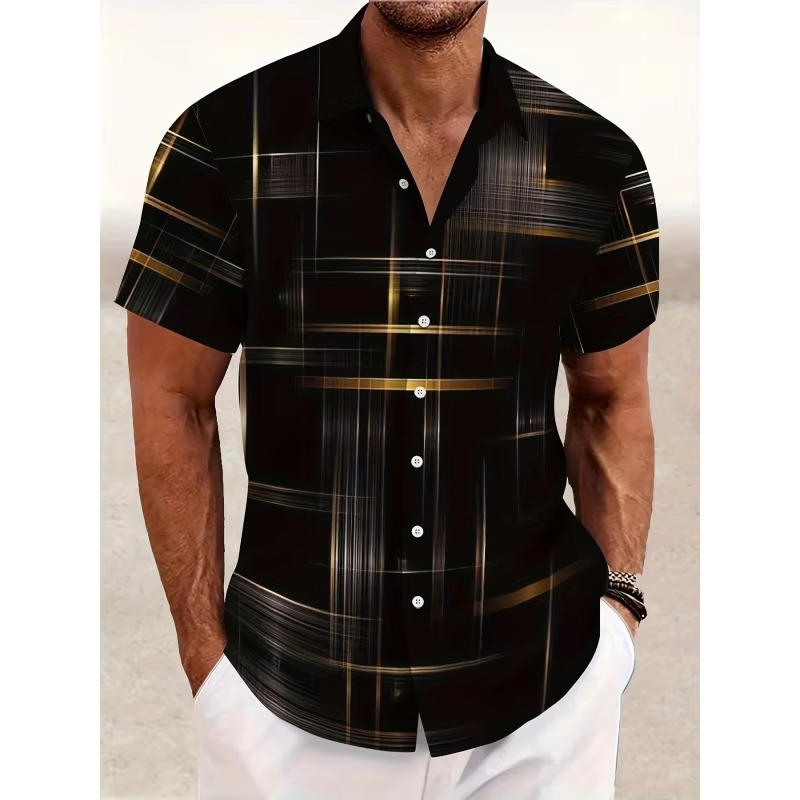 Elegant Oversized Linen Shirt – Men’s Summer T-Shirt